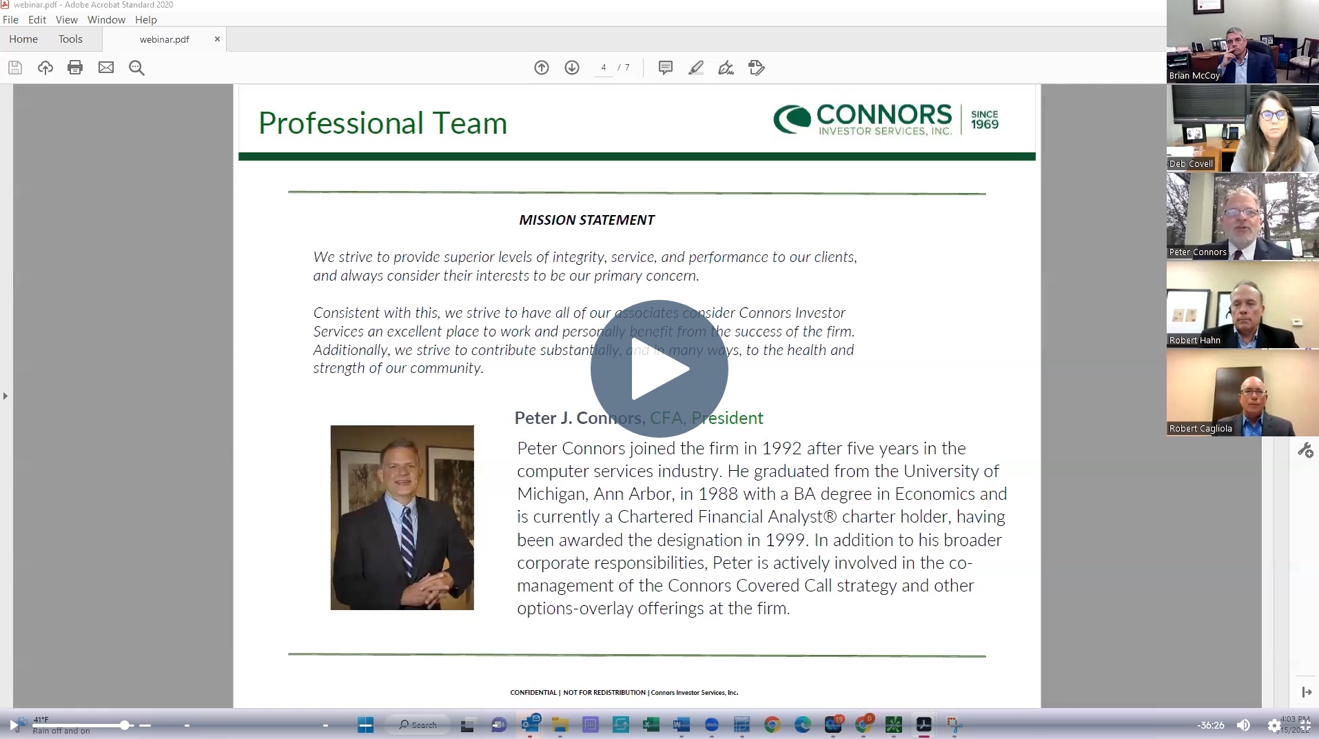 Connors Flagship Investment Strategies Webinar